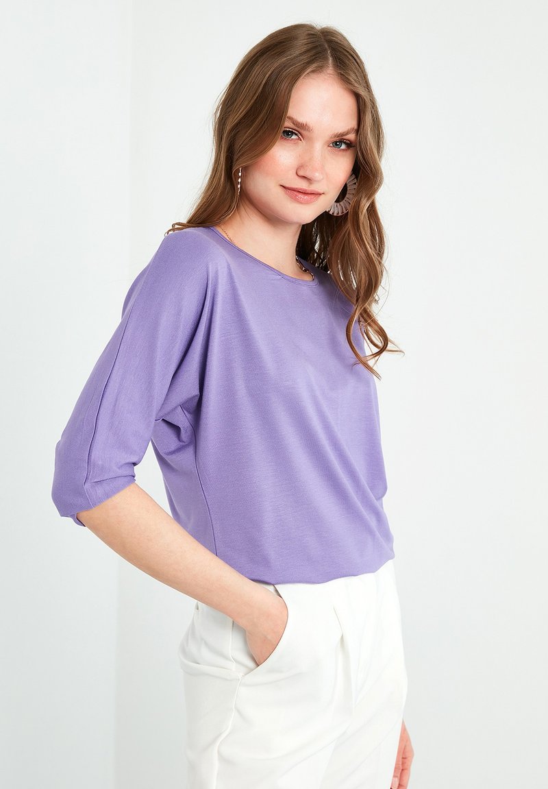 LELA CREW NECK  - Camiseta de manga larga - lilac