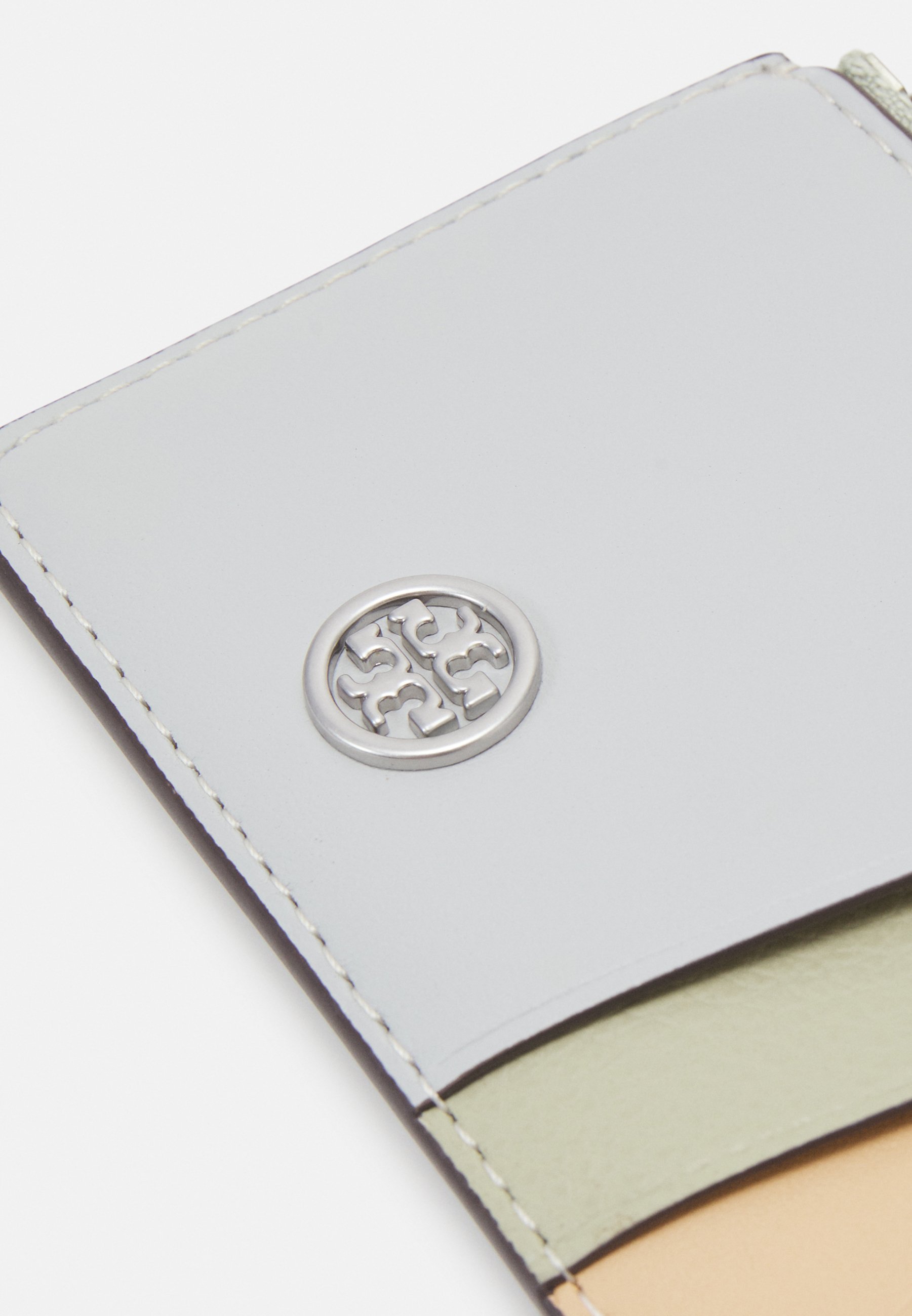 Tory Burch ROBINSON COLOR BLOCK PATCHWORK ZIP CARD CASE