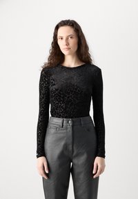 Scotch & Soda BURN OUT LONG SLEEVE - Hosszú ujjú felső - black