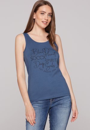 Soccx, SOCCX TOP MIT LABEL PRINT - Top - wave blue
