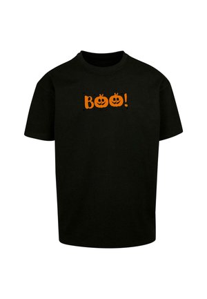 Merchcode, HALLOWEEN - BOO PUMPKIN TEE - T-shirts print - black