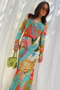 Never Fully Dressed MULTI SUNDAZED SUMMER DRESS - Maksimekko - blue