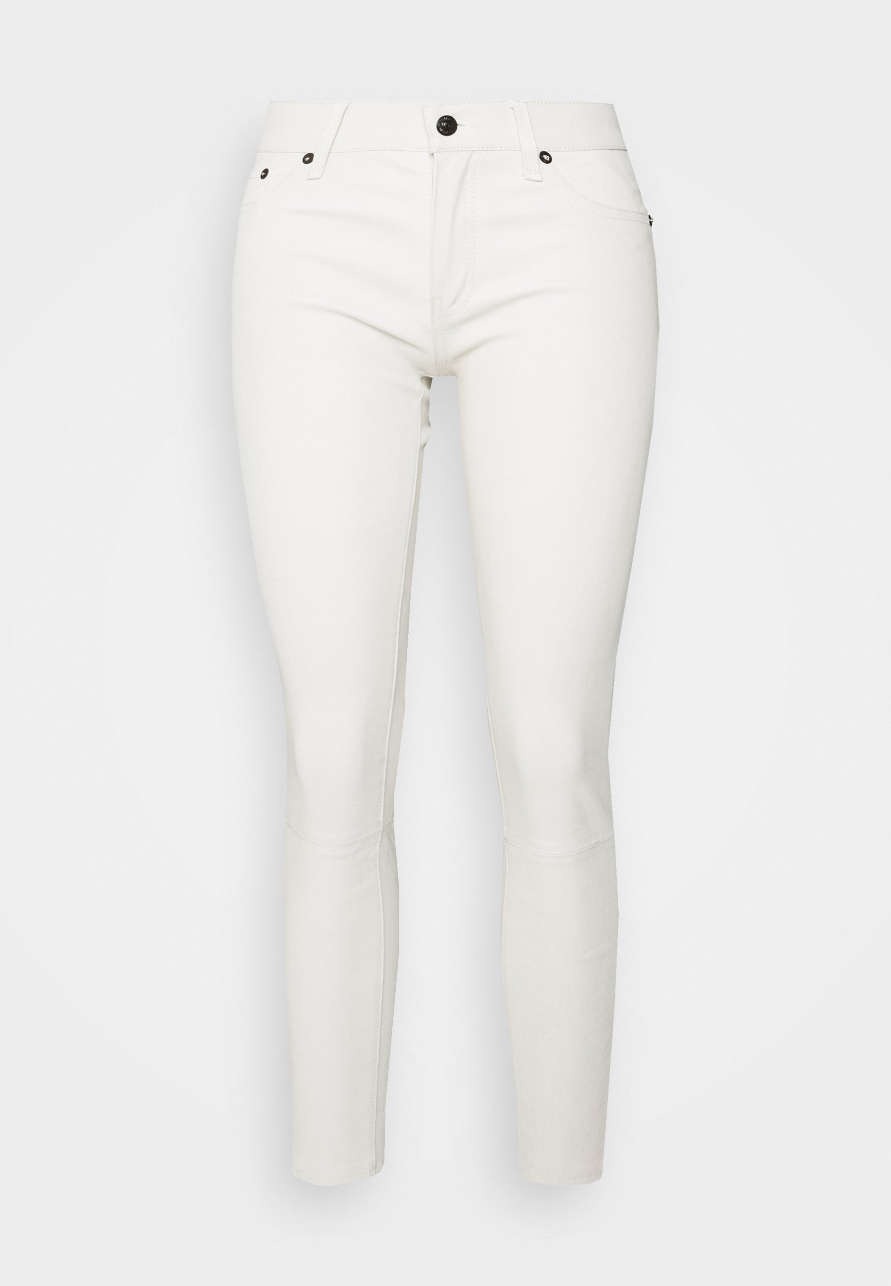 True Religion Pant Leather Trousers Cream, Women's, Size: 29, Off-White