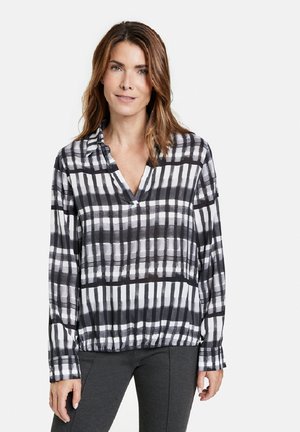 Blusa - grau ecru weiss druck