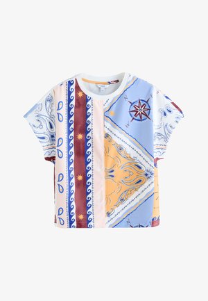 Next, REGULAR FIT - SHORT SLEEVE KEYHOLE CREW NECK - T-shirt con stampa - multi print