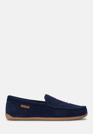 BRENAN POLO BEAR SUEDE SLIPPER - Mockasiner - navy