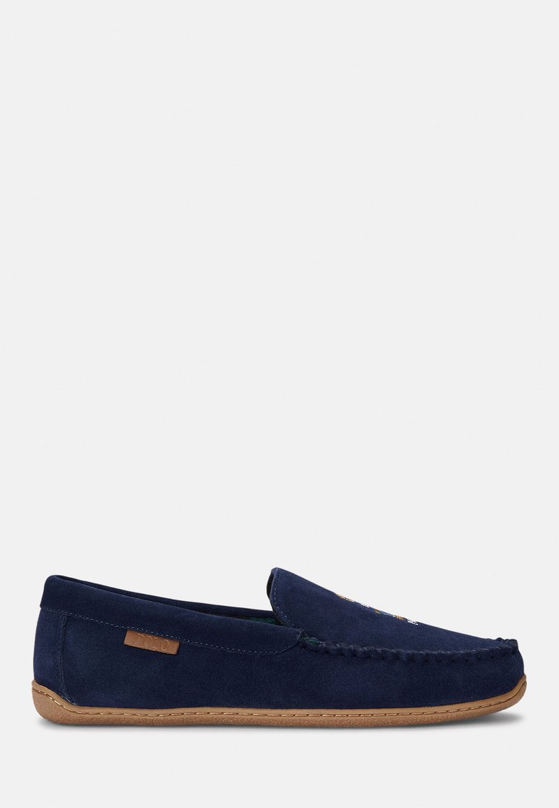 Polo Ralph Lauren BRENAN POLO BEAR SUEDE SLIPPER - Mockasiner - navy