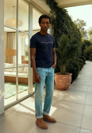 CORE LOGO TEE - Nyomott mintás póló - blau