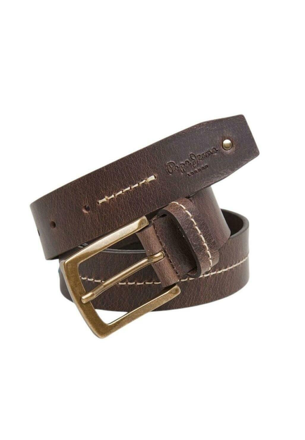 Polo Ralph Lauren SQUARE BUCKLE WIDE LEATHER BELT - Cintura - tobacco
