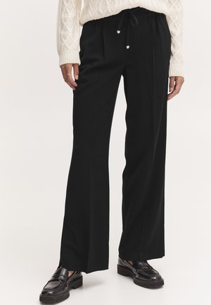 b.young DANTA SLIT - Trousers - black