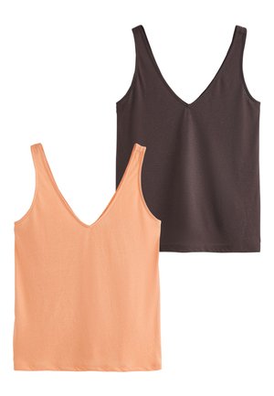 Next, 2 PACK - Top - brown orange