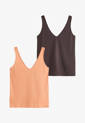 Next, 2 PACK - Top - brown orange