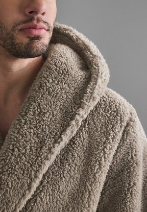 Next, REGULAR FIT - BORG DRESSING GOWN . - Hommikumantel - neutral