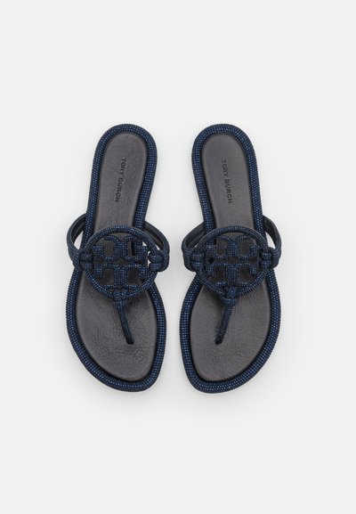 Tory Burch MILLER KNOTTED PAVE - T-bar sandals - perfect navy