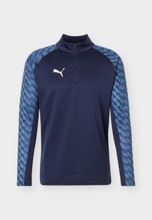 Puma, TEAMLIGA TRAINING ZIP - Camiseta de manga larga - navy/white/blue horizon