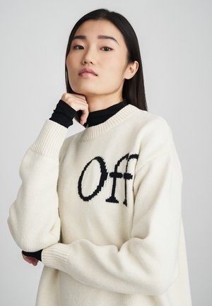 BOOKISH SHARED CREWNECK - Svetrík - white/black