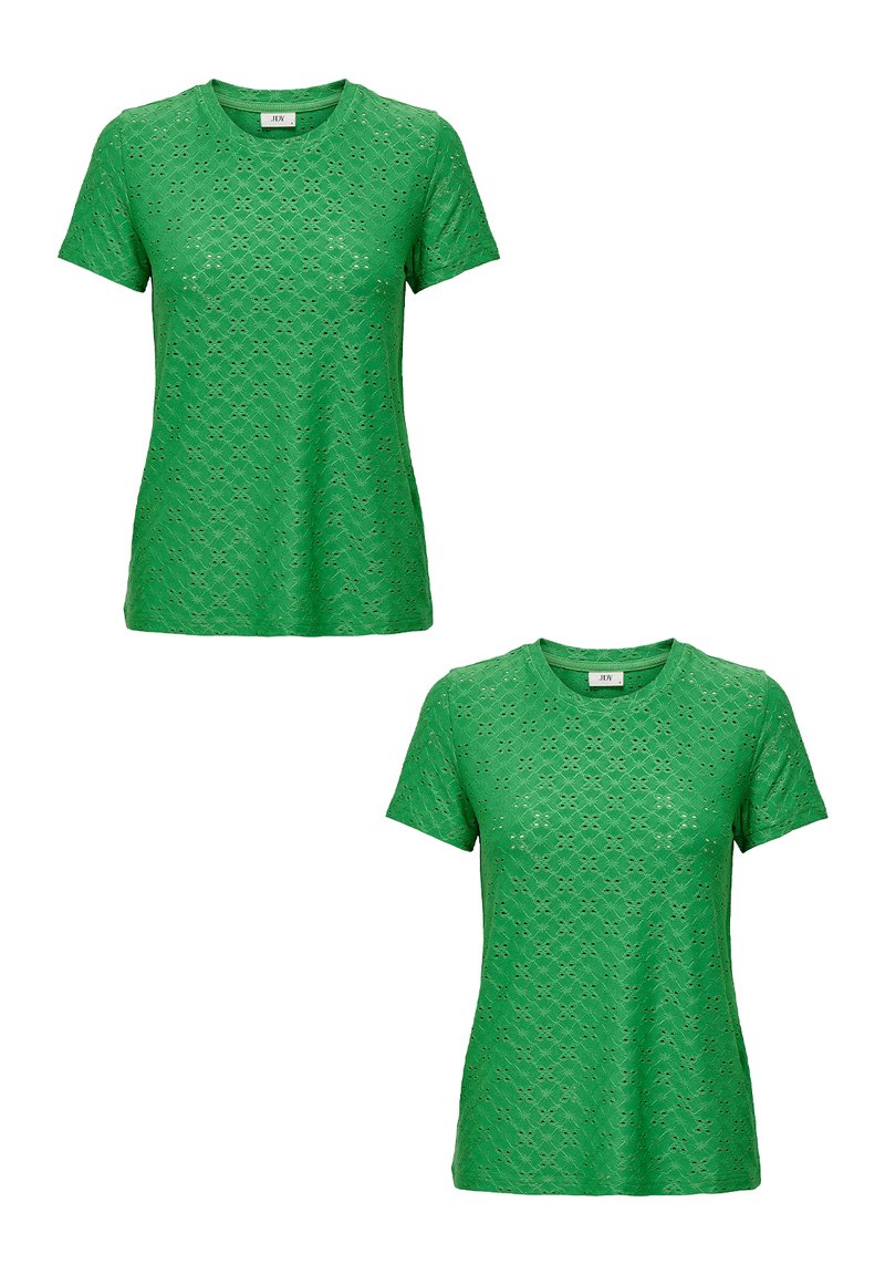 JDY 2ER-SET KURZARM RUNDHALS - Basic T-shirt - grün
