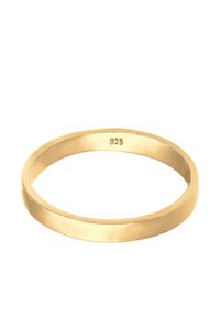 Goldfarbener Ring aus Sterlingsilber (925) mit einer glatten, polierten Oberfläche und einem schlichten, dünnen Banddesign ohne Verzierungen.
