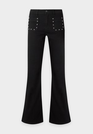 ONLY, ONLWAUW YOKE STUD - Jean flare - black denim