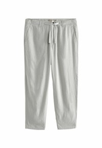 REGULAR FIT LINEN STRAIGHT LEG DRAWSTRING - Pantaloni chino - light grey