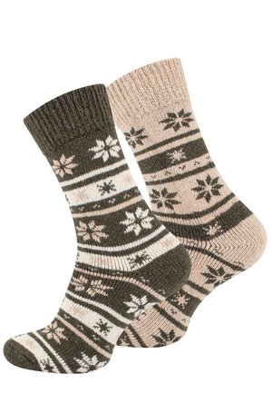Cotton Prime 2 PAAR UNISEX - Socken - grün beige