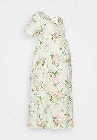 Pieces Maternity PMNYA MIDI DRESS - Vestido de malha - light green