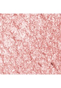 Glinsterend rosegoudpoeder met een fijne, sprankelende textuur en een oneffen oppervlak dat licht reflecteert.