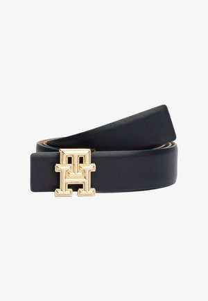 Tommy Hilfiger REVERSIBLE  - Belt business - space blue safari canvas