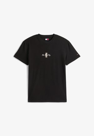 Tommy Jeans, LOGO JERSEY CREW NECK T-SHIRT - Printtipaita - black