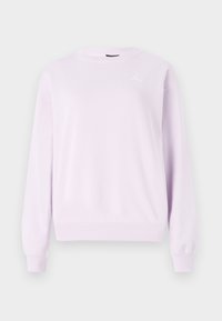 Lichtpaarse sweatshirt van zachte stof, met een ronde hals en geribbelde manchetten. Geborduurd logo op de linkerborst.