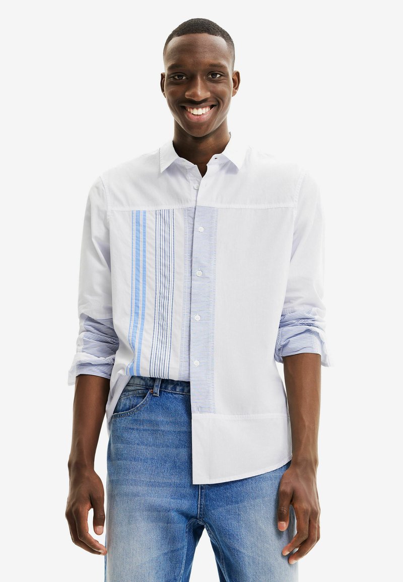 Amelia | Striped Patchwork Shirt main image 1
