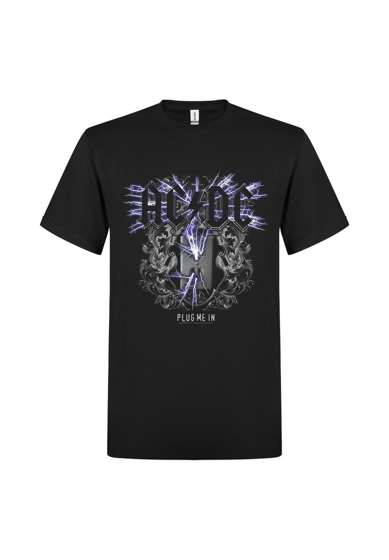 rockshirts AC/DC  PLUG ME IN  - Triko s potiskem - black