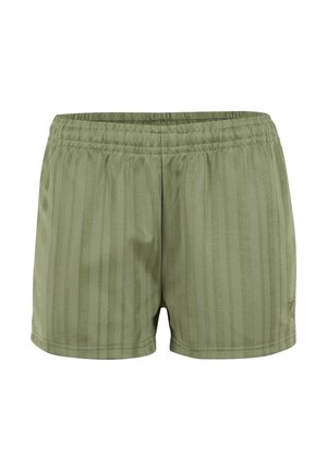 Karl Kani, OG SHADOW STRIPE MINI SHORTS - Dresside alumine osa - lightolive/offwhite