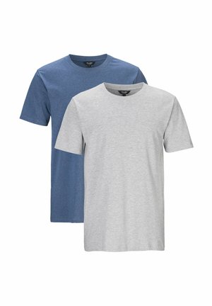 2 PACK - Basic T-shirt - blue melangegrey melange