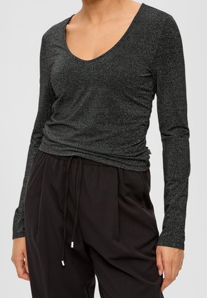 QS T-shirt à manches longues - black