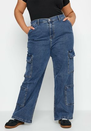 WIDE LEG - Vaqueros rectos - dark blue