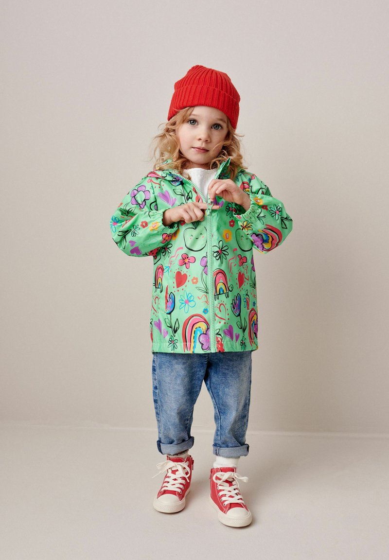 Next - SHOWER RESISTANT PRINTED - REGULAR FIT - Waterproof jacket - green, Enlarge