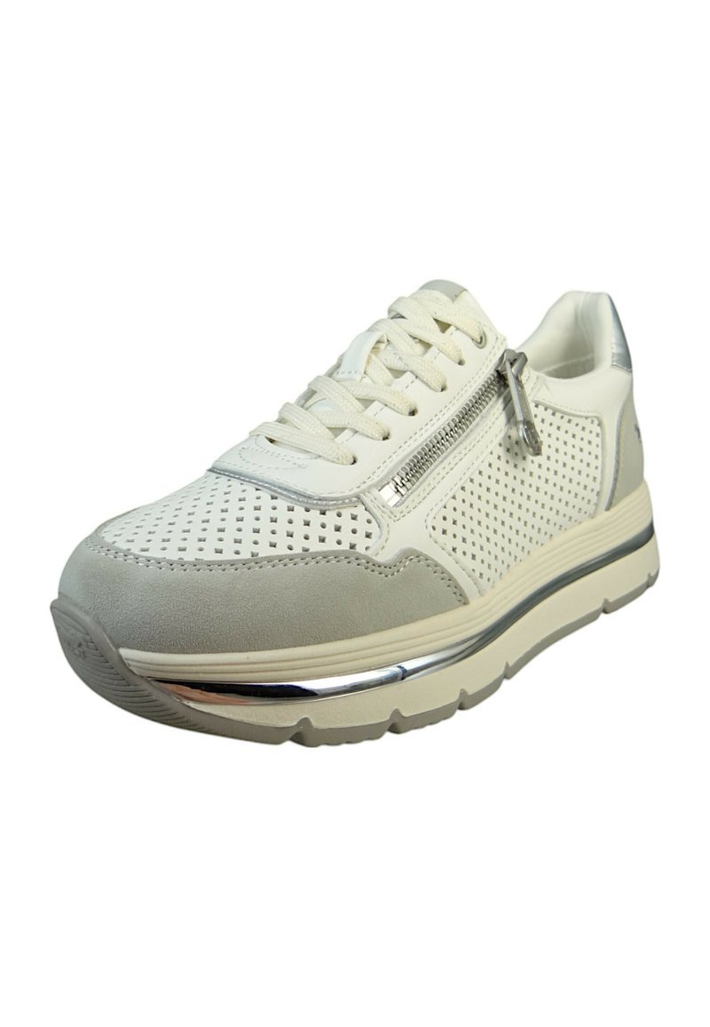Schuh Mustang Sneaker Silber Mustang Sneaker Low Ice Silber/weiß
