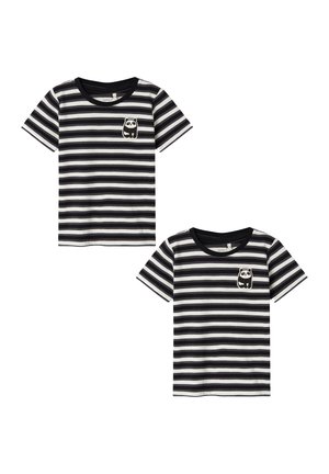 2ER-SET DESIGN RUNDHALS KURZARM - Print T-shirt - schwarz