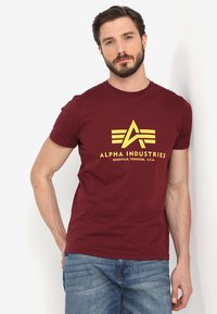 Alpha Industries - T-shirt con stampa - burgundy Immagine in miniatura 1