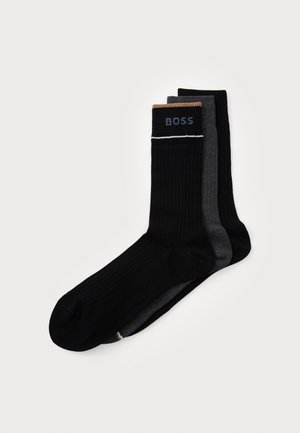 3 PACK - Socks - black/light brown