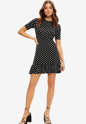Friends Like These SHORT SLEEVE HEM REGULAR FIT - Jerseykleid - black spot