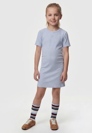 Guess, GERIPPTER STRICK DRESS - Robe en jersey - violett