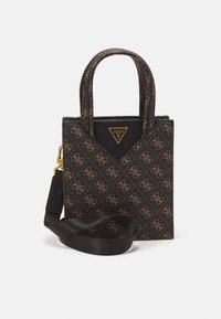 Guess VEZZOLA UNISEX - Kézitáska - dark brown/ochre