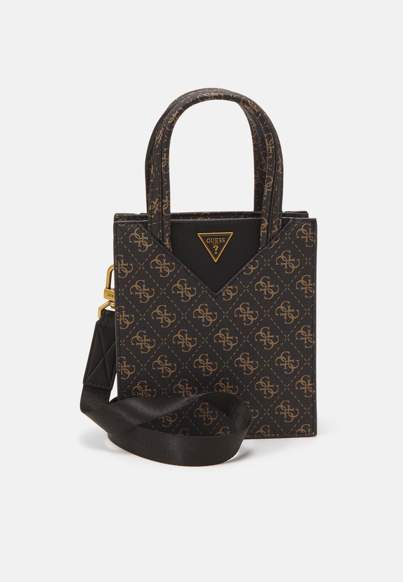 Guess VEZZOLA UNISEX - Kézitáska - dark brown/ochre