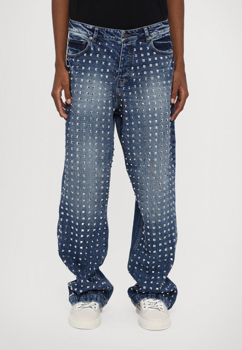 The Kooples JEAN - Traperice ravnih nogavica - blue bleached/navy