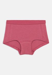 Roze katoenen jongensshorts met een elastische tailleband, voorzien van gestikte naden en een gladde textuur, ontworpen voor comfort en pasvorm.