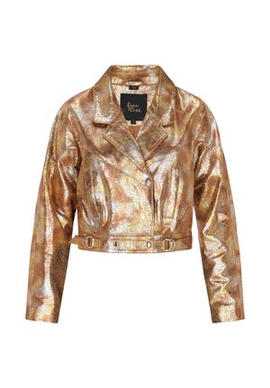 faina Usnjena jakna - multicolor beige snake