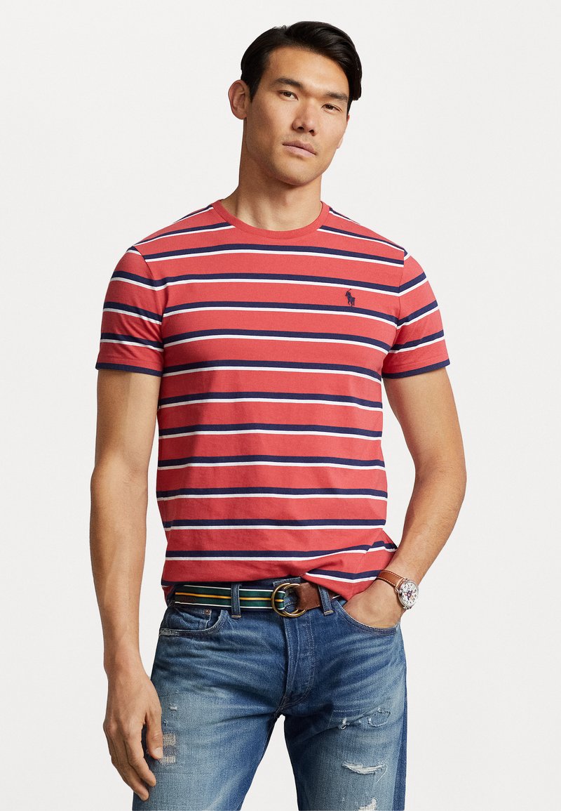 Polo Ralph Lauren SHORT SLEEVE - T-shirt basique - spring red multi ...