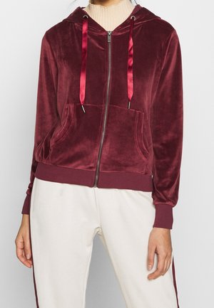 Sudadera con cremallera - bordeaux